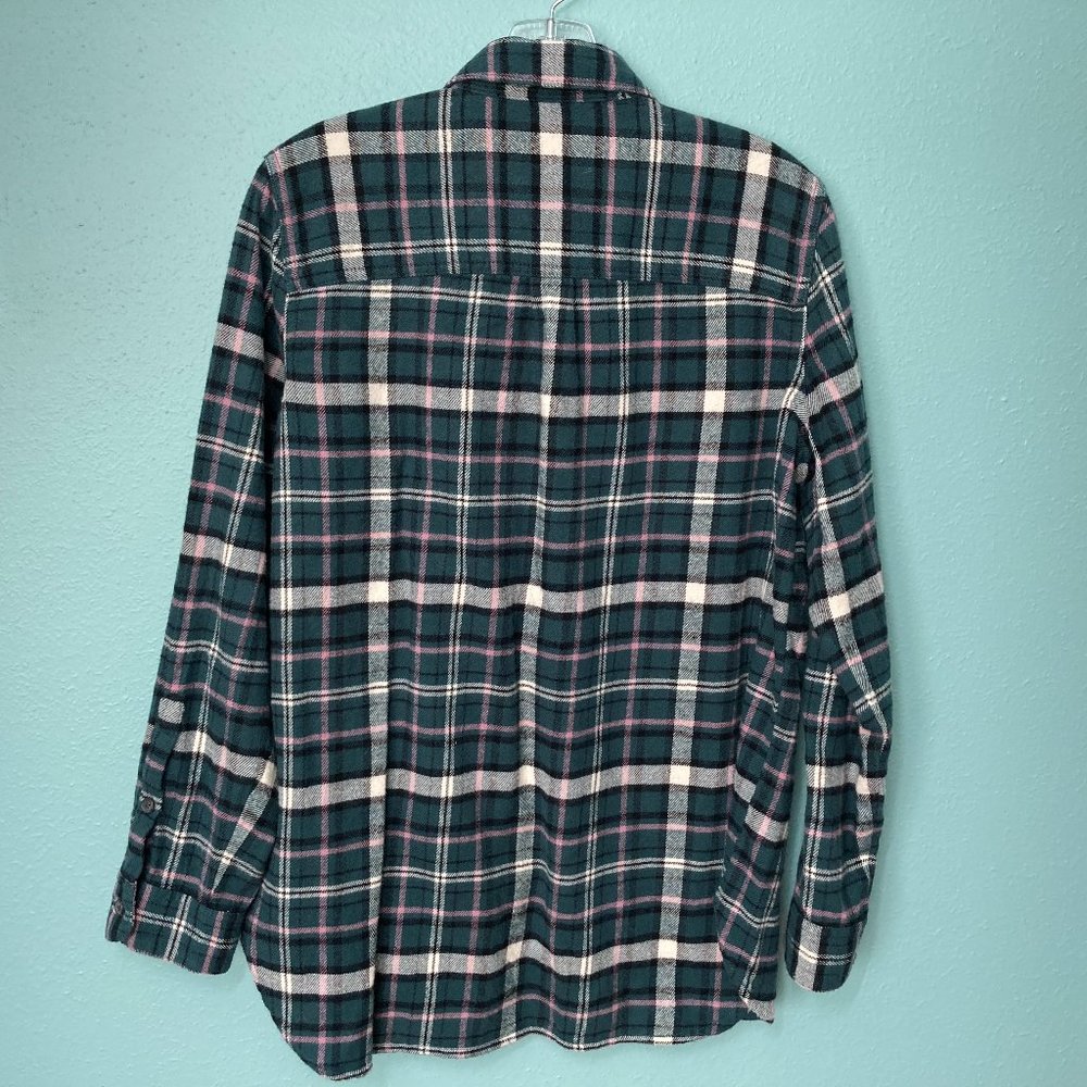 Madewell Flannel Classic Ex-Boyfriend Shirt in Baywood Plaid - Picture 2 of 4